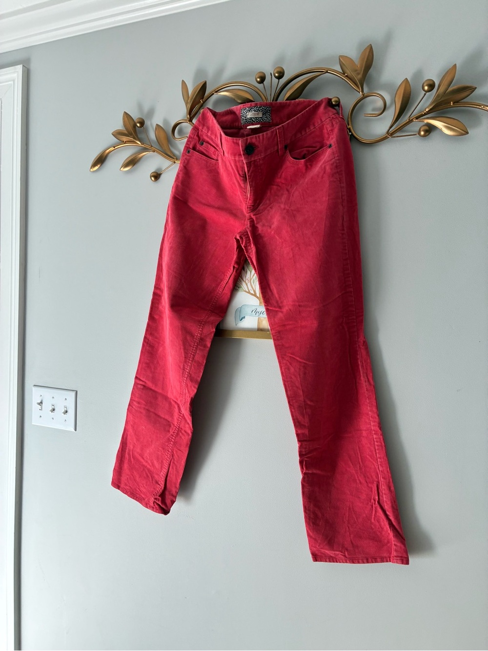J. Crew Women's Nantucket Red Boot Cut Corduroy Jeans